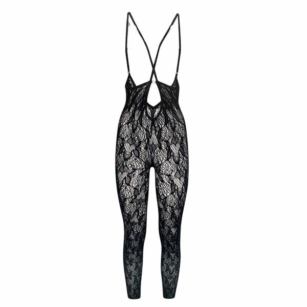Floral Lace Full Bodysuit Wolford Black - New