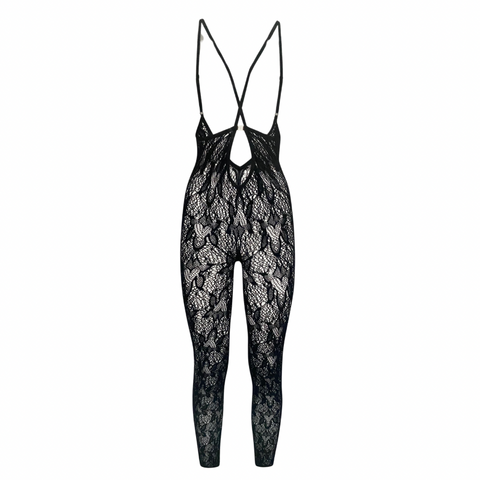 Floral Lace Full Bodysuit Wolford Black - New