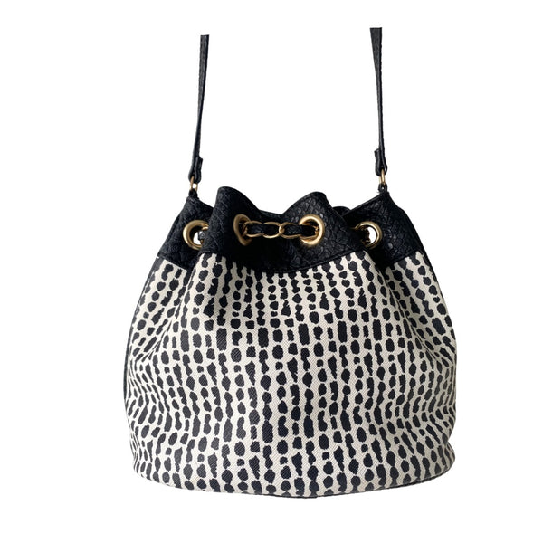 Aldo Bejewelled Bucket Bag Black Multicolour - Preloved