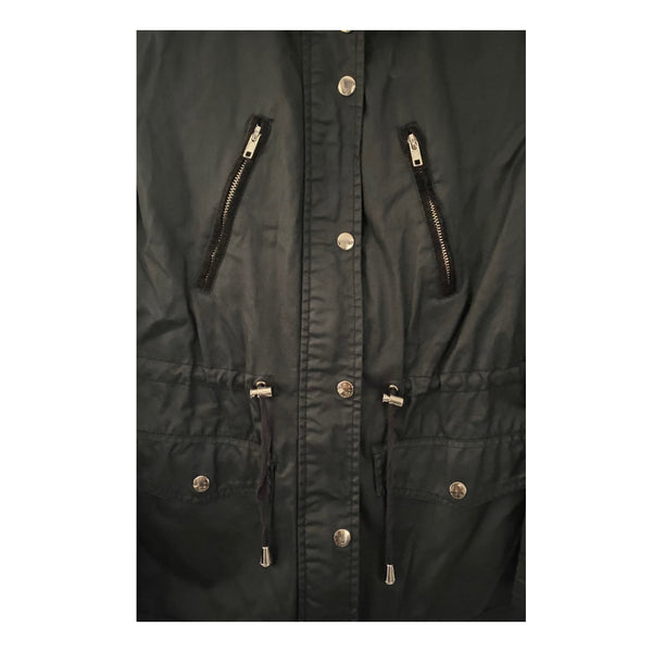 Miss Selfridge Faux Wax Barn Jacket Black SIZE 8 - Preloved