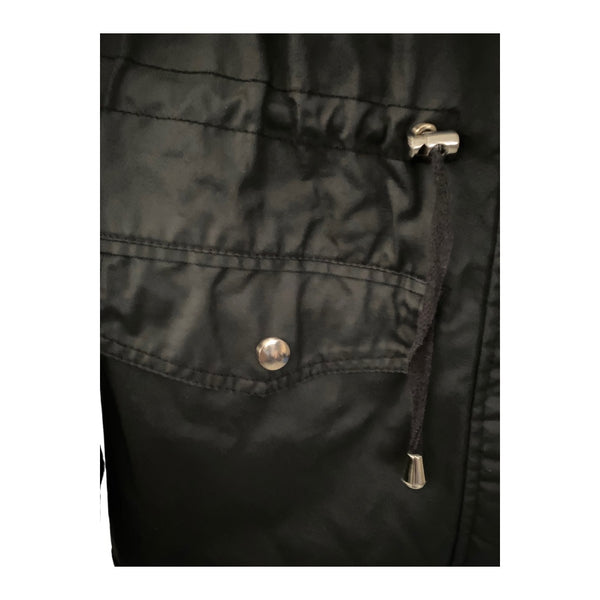 Miss Selfridge Faux Wax Barn Jacket Black SIZE 8 - Preloved