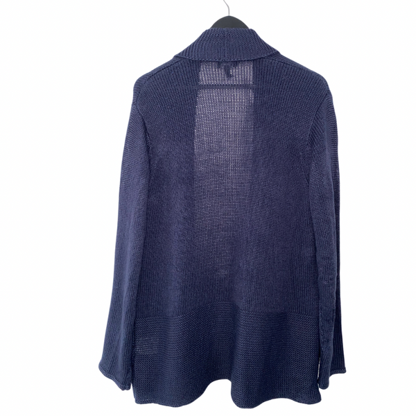 Relaxed Fit Knitted Cardigan Navy SIZE S
