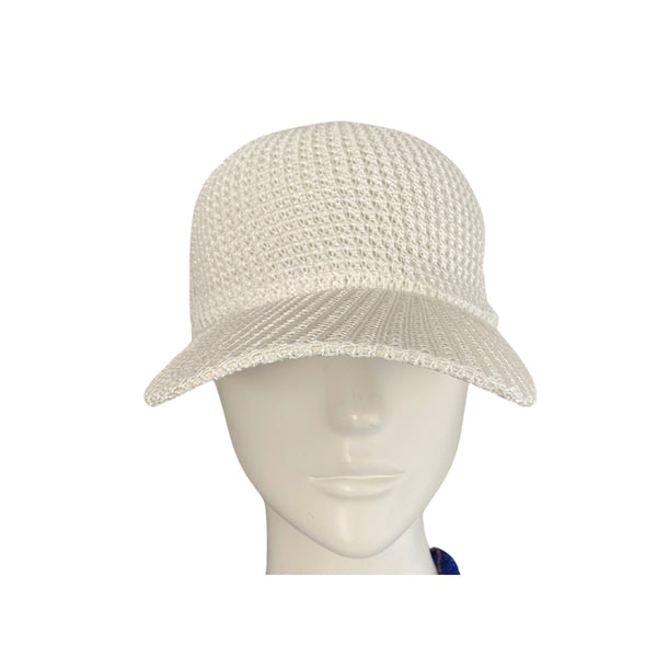 Knitted Mesh Baseball Cap Cream - New
