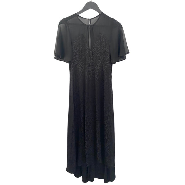 Zara Tulip Hem Maxi  Dress  Leopard Print Black SIZE XS - Preloved