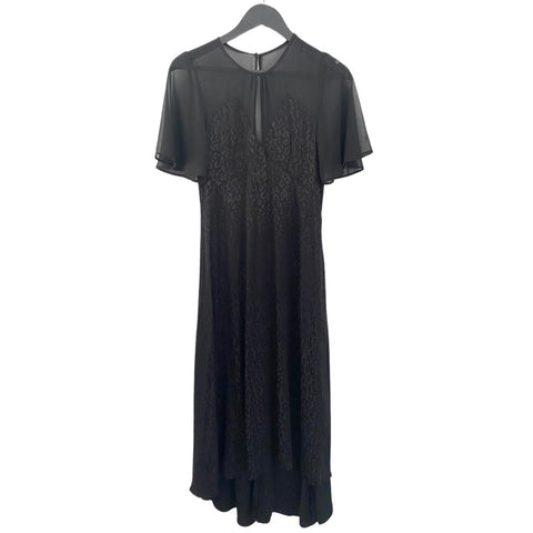 Zara Tulip Hem Maxi  Dress  Leopard Print Black SIZE XS - Preloved