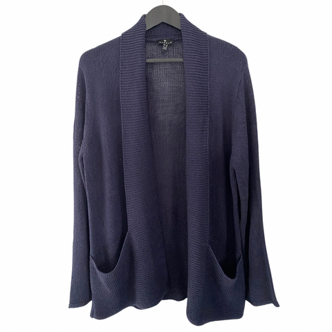 Relaxed Fit Knitted Cardigan Navy SIZE S
