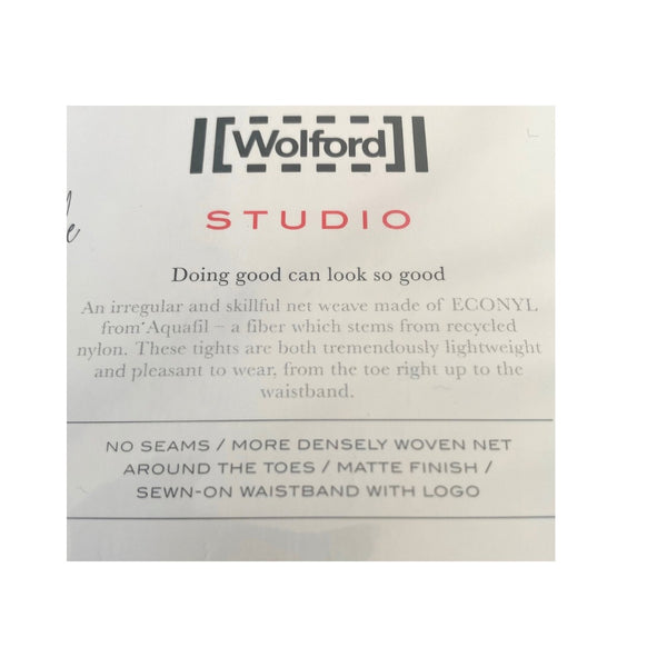 Wolford Micro Fish Scale Tights Blue SIZE XS