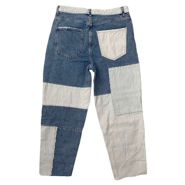 Patchwork 3/4 Jeans Blue SIZE 12