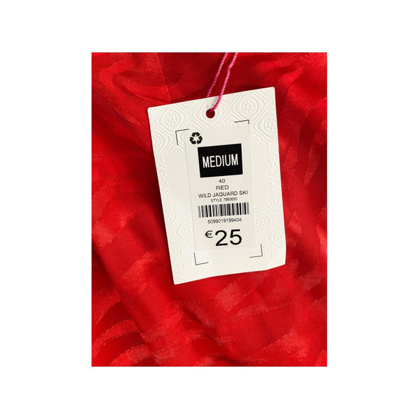 Savida Zebra Print Wrap Front Skirt Red SIZE M - New