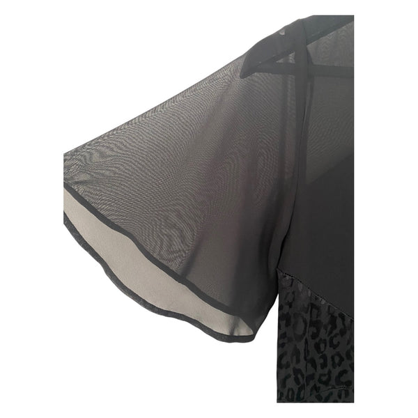 Zara Tulip Hem Maxi  Dress  Leopard Print Black SIZE XS - Preloved