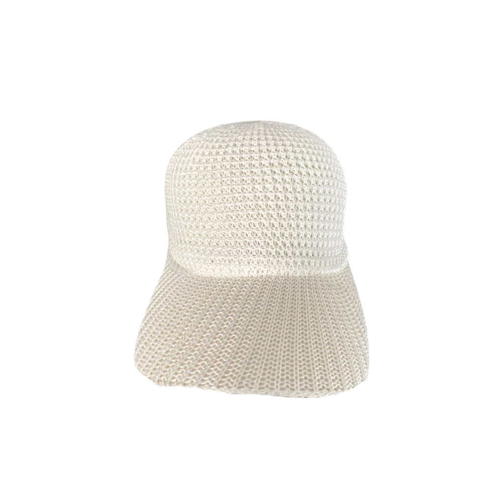 Knitted Mesh Baseball Cap Cream - New