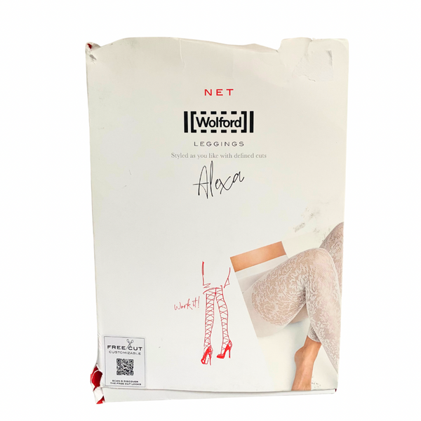 Wolford Alexa Lace Leggings Footless Tights White SIZE XS - New