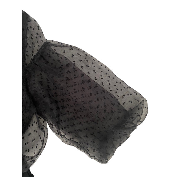 Zara Sheer Mini Dress Black SIZE S