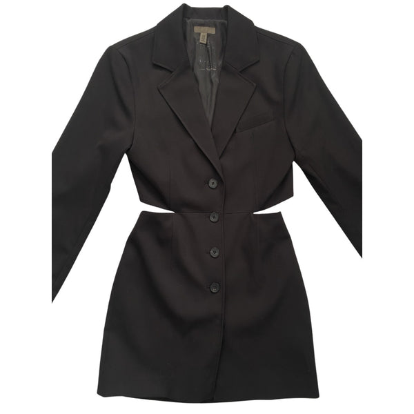 H&M Cutout Blazer Dress Black SIZE XS - Preloved