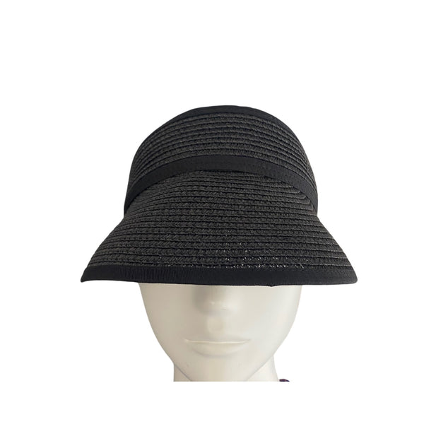 Raffia Visor Black