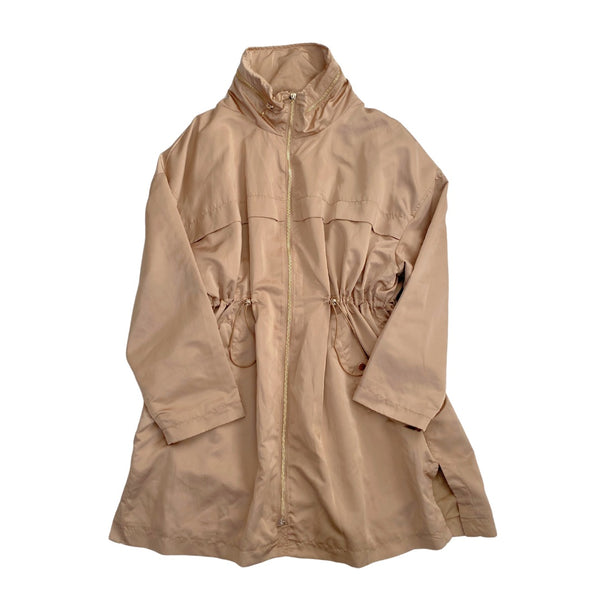 Lightweight Utility Parka Jacket Camel SIZE 16 - Preloved