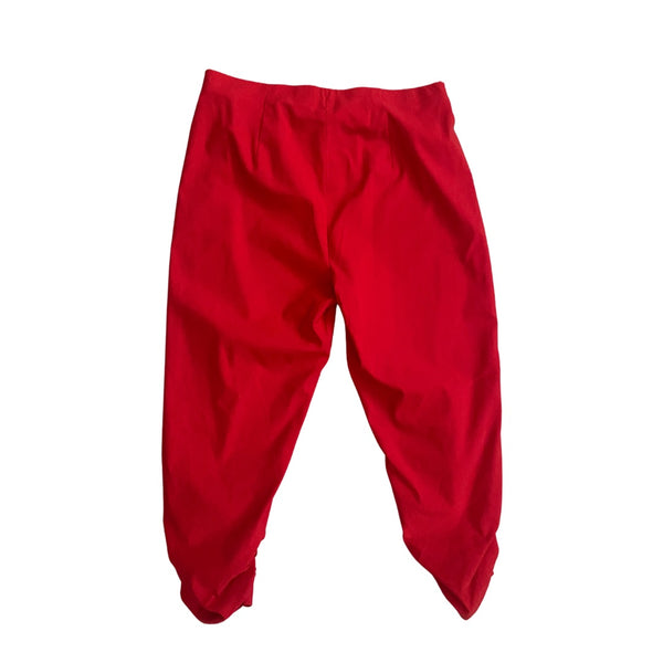 Robell Ruched Capri Pants Red SIZE 14
