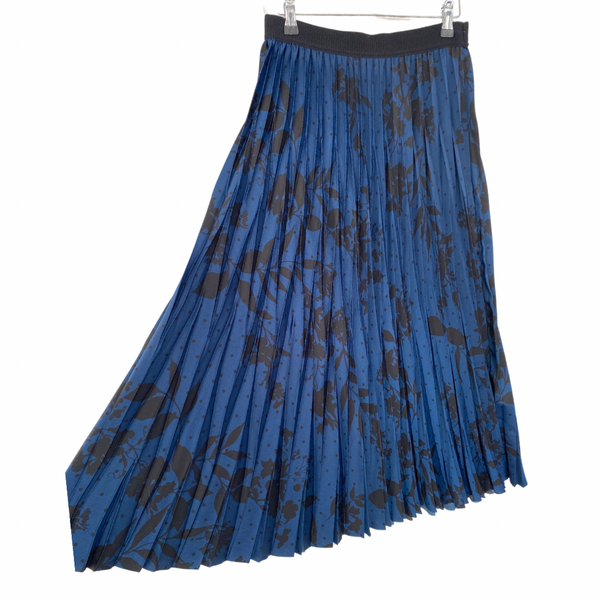 Pleated Midi Skirt Blue SIZE 12