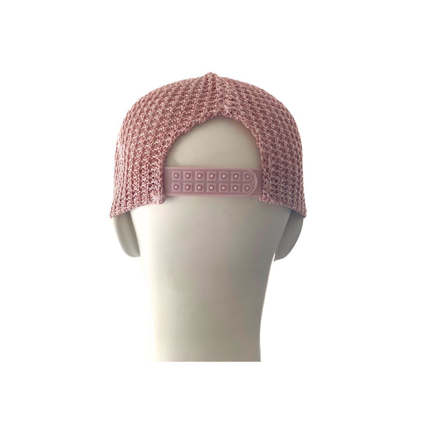 Knitted Mesh Baseball Cap Pink - New