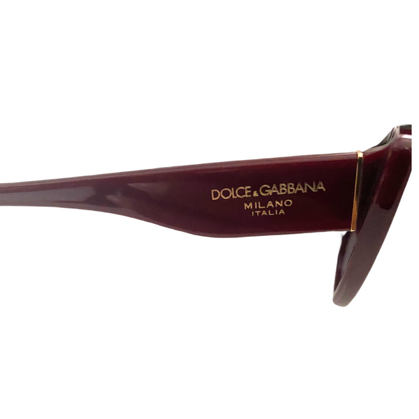 DOLCE & GABBANA Cat Eye Sunglasses Bordeaux