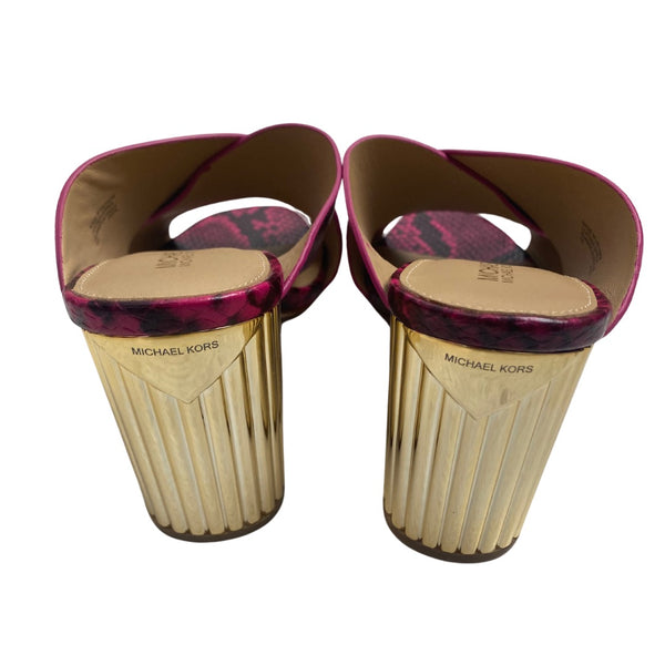MICHAEL KORS Porter Mules Pink SIZE 37 - New