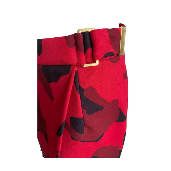 H&M Camouflage Pencil Skirt Red SIZE 14 - New