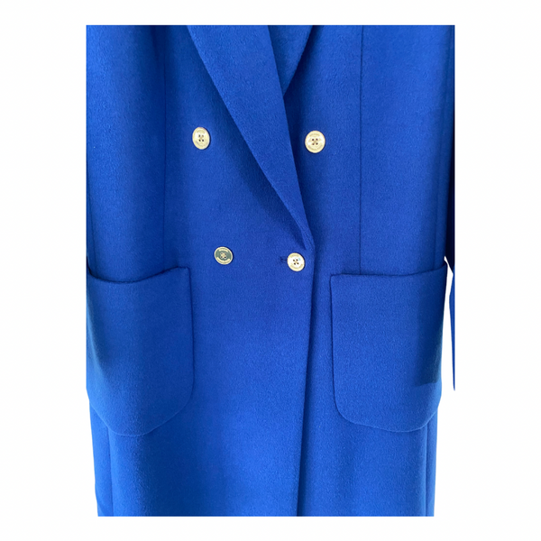MICHAEL KORS Double-breasted  Coat Blue SIZE 16