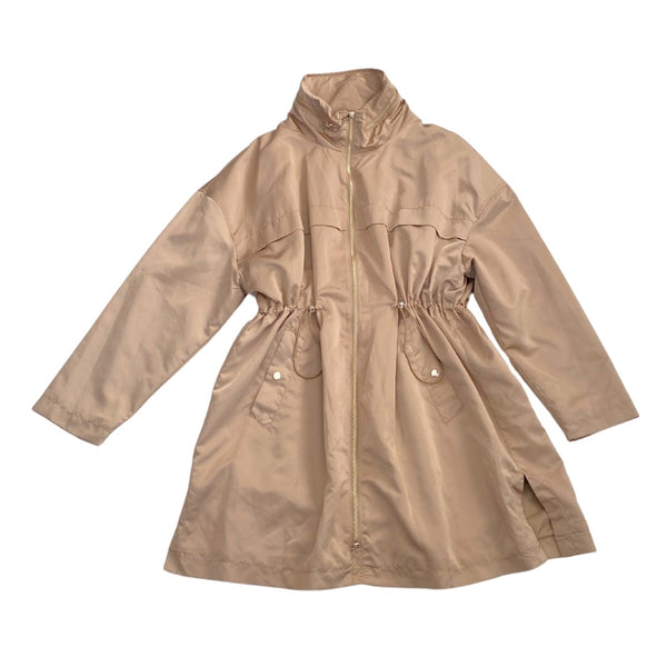 Lightweight Utility Parka Jacket Camel SIZE 16 - Preloved