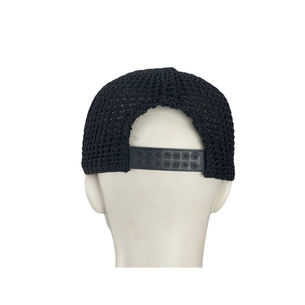 Knitted Mesh Baseball Cap Black - New
