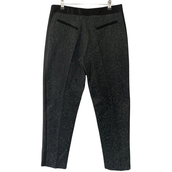 Structured  3/4 Tuxedo Trousers Patterned Black SIZE 8