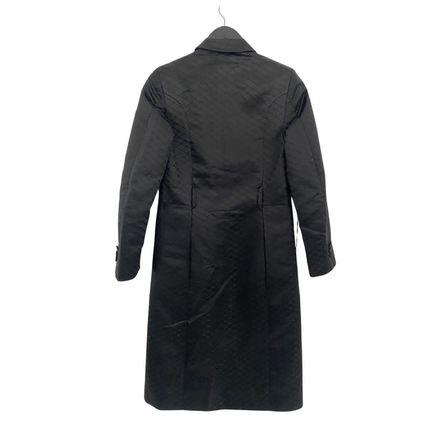 VINTAGE Satin Double-Breasted Longline Blazer Black SIZE 12