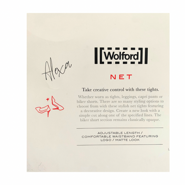 Wolford Alexa Net Tights Light Blue SIZE M