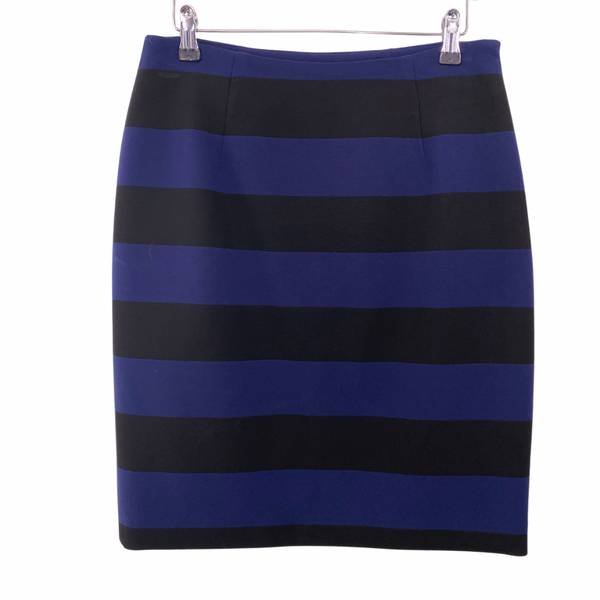 Carolyn Donnelly Stripe Pencil Skirt Navy SIZE  10 - New