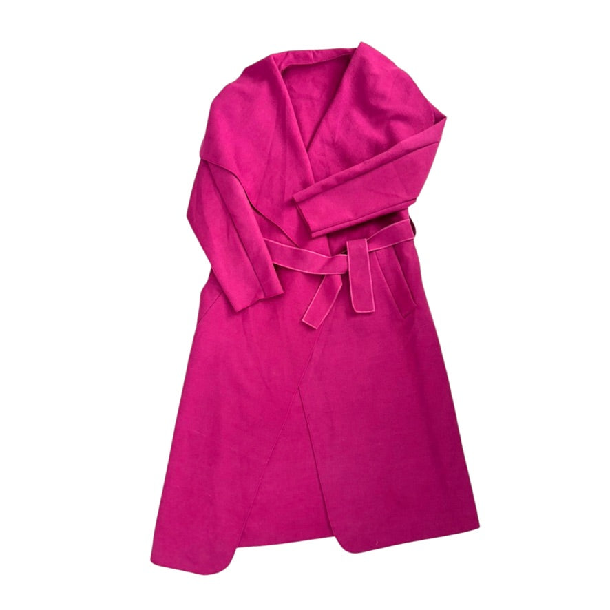 Waterfall Wrap Duster Coat Pink SIZE 12 - Preloved