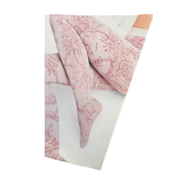 Wolford Antoinette Toile Tights 100 Denier Pink SIZE XS - New