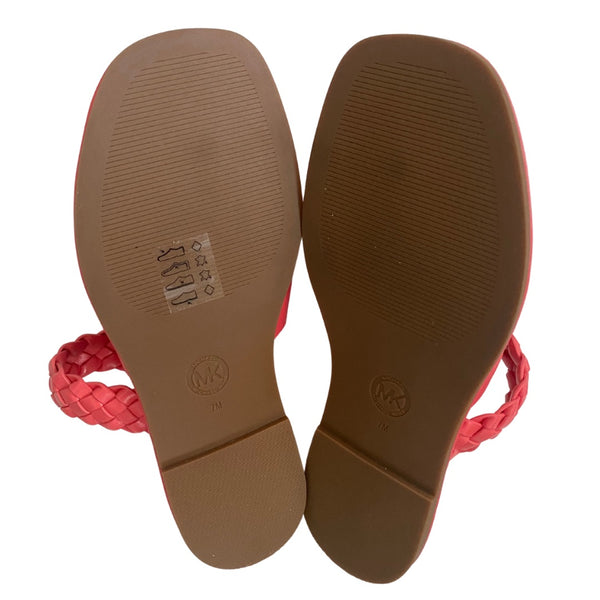 MICHAEL KORS Alba Flat Sandals Coral - New