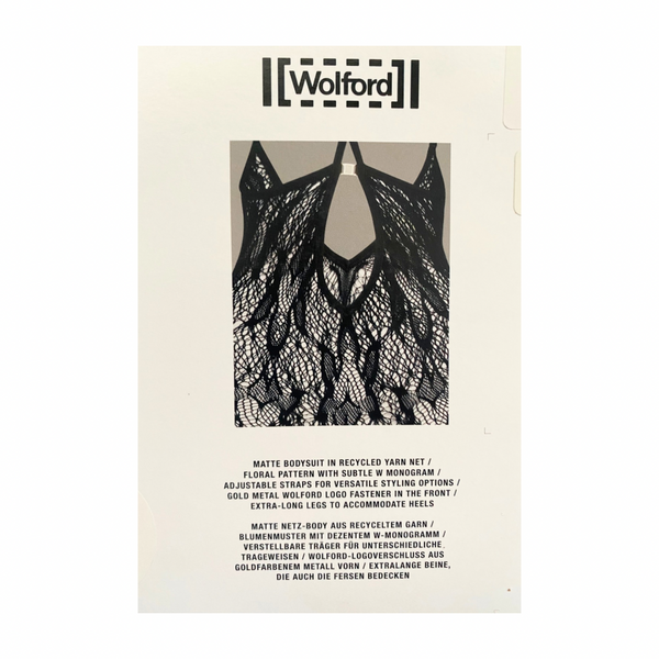 Floral Lace Full Bodysuit Wolford Black - New