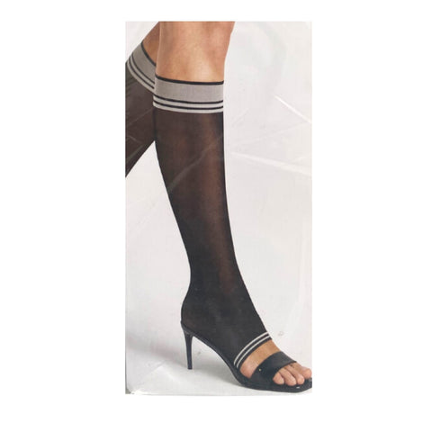 Wolford Cruise Knee High Footless Socks  Black SIZE S - New