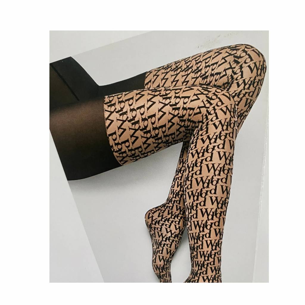 Logomania 20 Denier  Sheer Opaque Tights Wolford Black SIZE XS - New