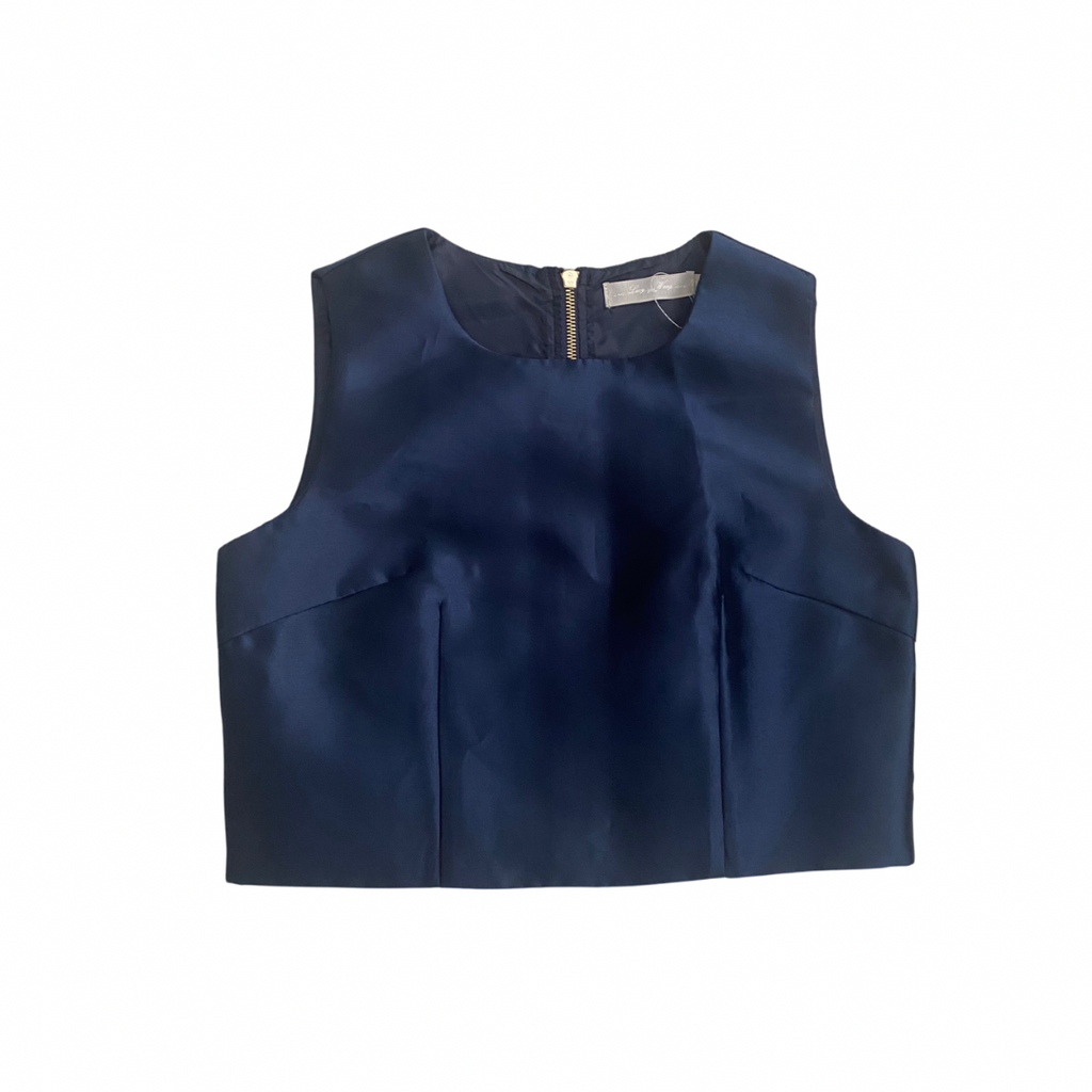 Sleeveless Crop Top Navy - New