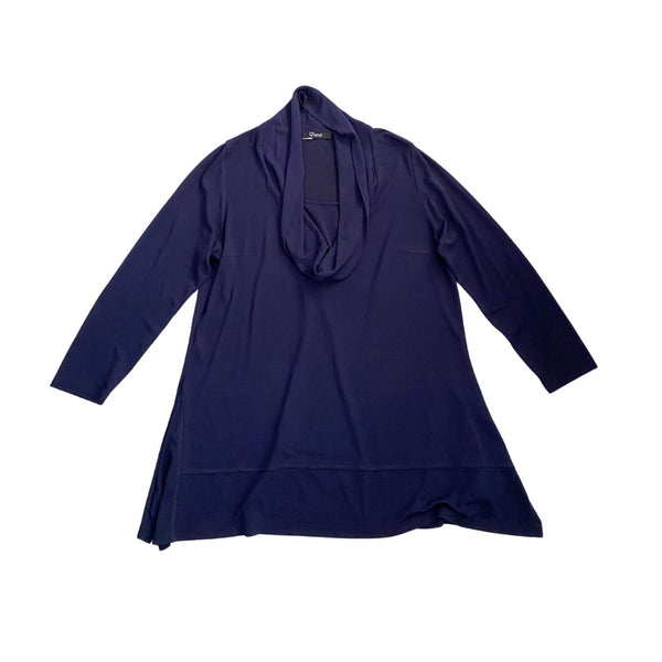 Cowl Neck Tunic Navy SIZE 20 - Preloved