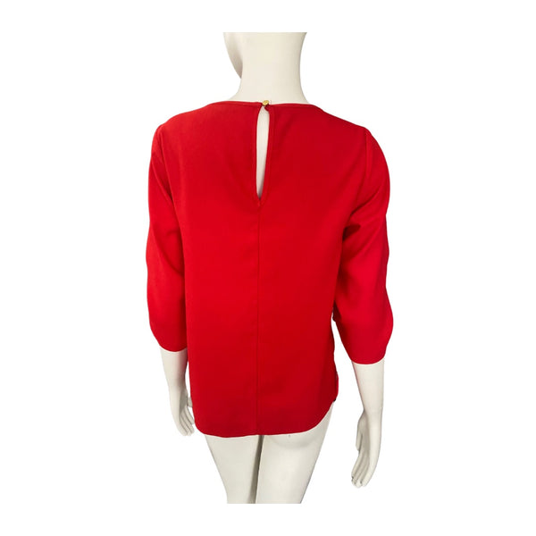 Coast Ruched Tie Sleeve Top Red SIZE 8 - Preloved