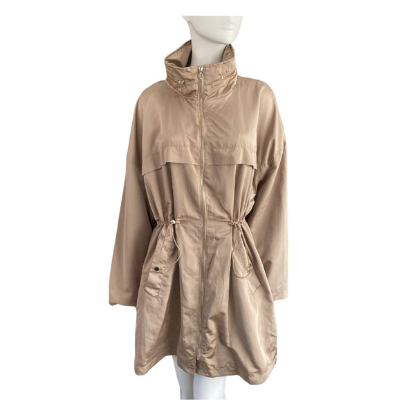 Lightweight Utility Parka Jacket Camel SIZE 16 - Preloved