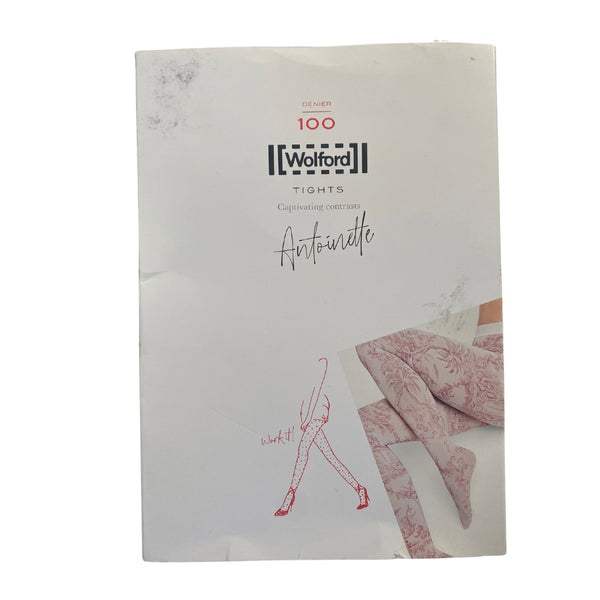 Wolford Antoinette Toile Tights 100 Denier Pink SIZE XS - New