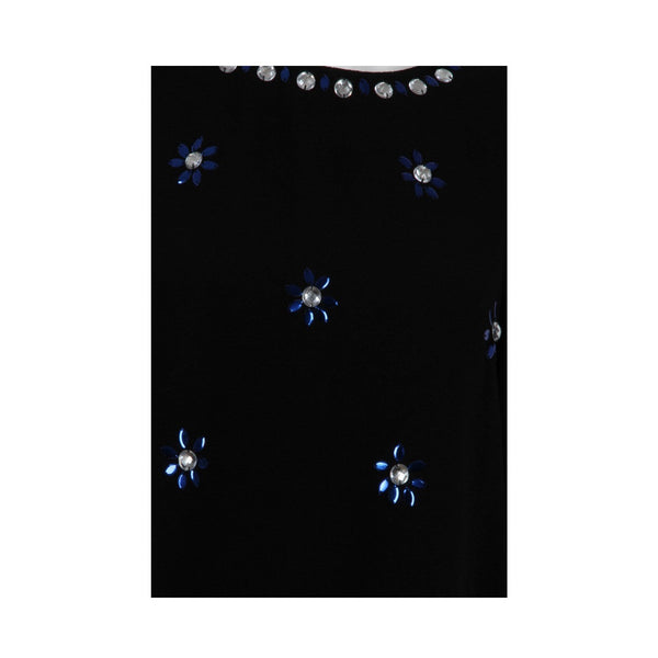 Embellished T-Shirt Top Black - New