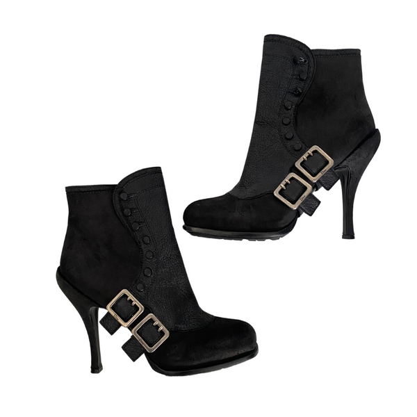 DIOR Heeled Ankle Boots Black SIZE 41 - Preloved