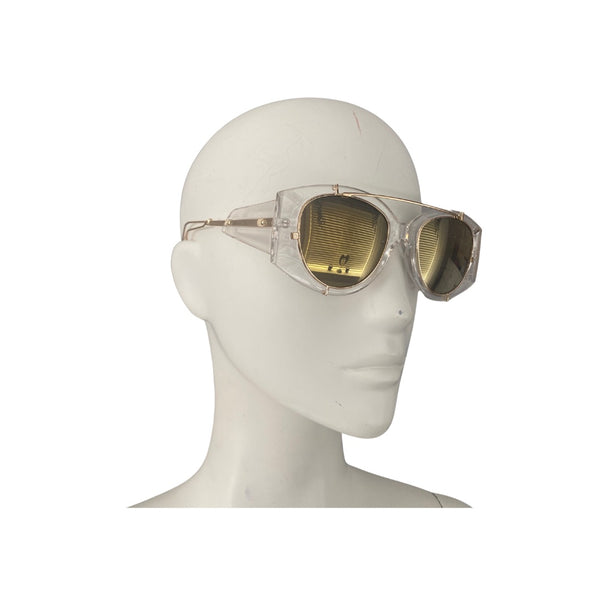 Crystal Clear Sunglasses Yellow - New