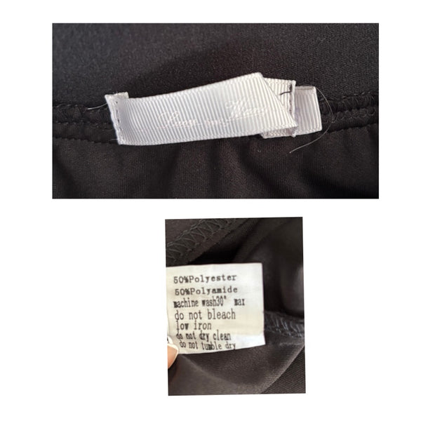 Lace Overlay Pencil Skirt Black Size S/M - New