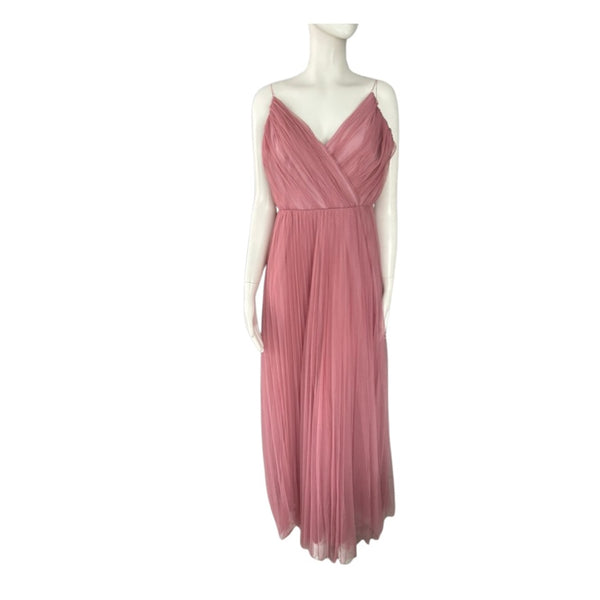 ASOS Tulle Maxi Dress Blush Pink Size UK 16 – Preloved