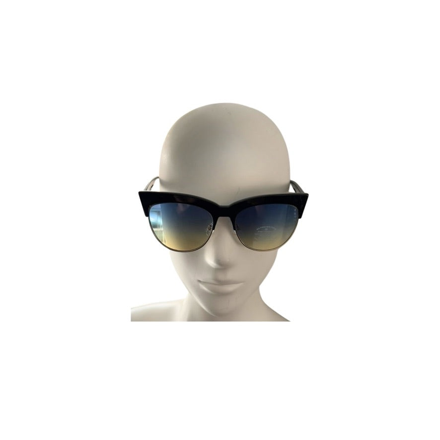 Sunglasses on a mannequin head with a white background